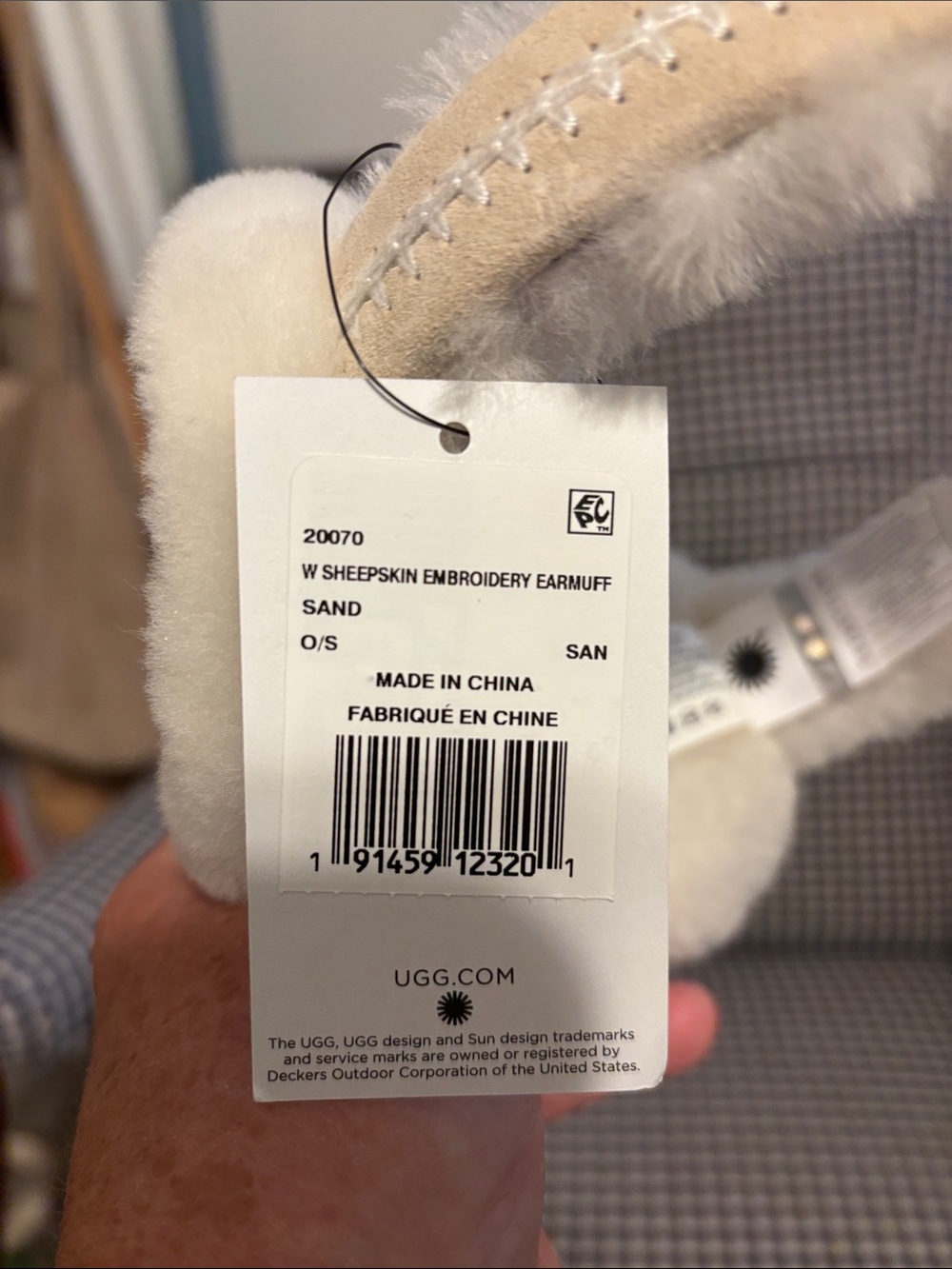 UGG Cream Plush shearling ear muffs - Picture 7 of 8